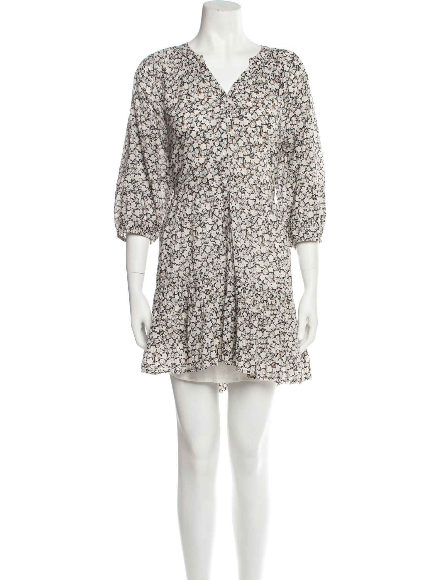 Apiece Apart Floral Print Mini Dress