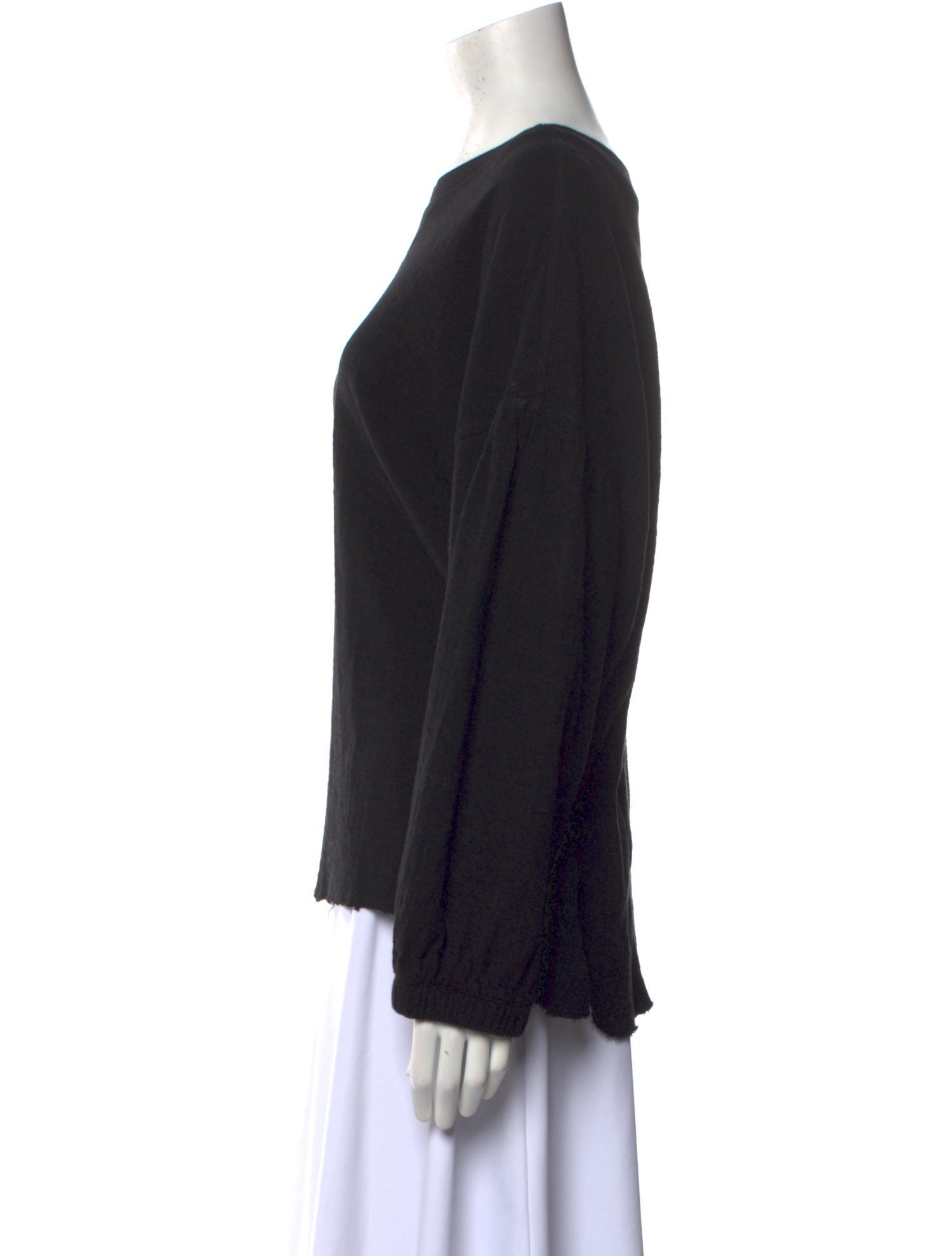 Apiece Apart Bateau Neckline Long Sleeve Sweatshirt