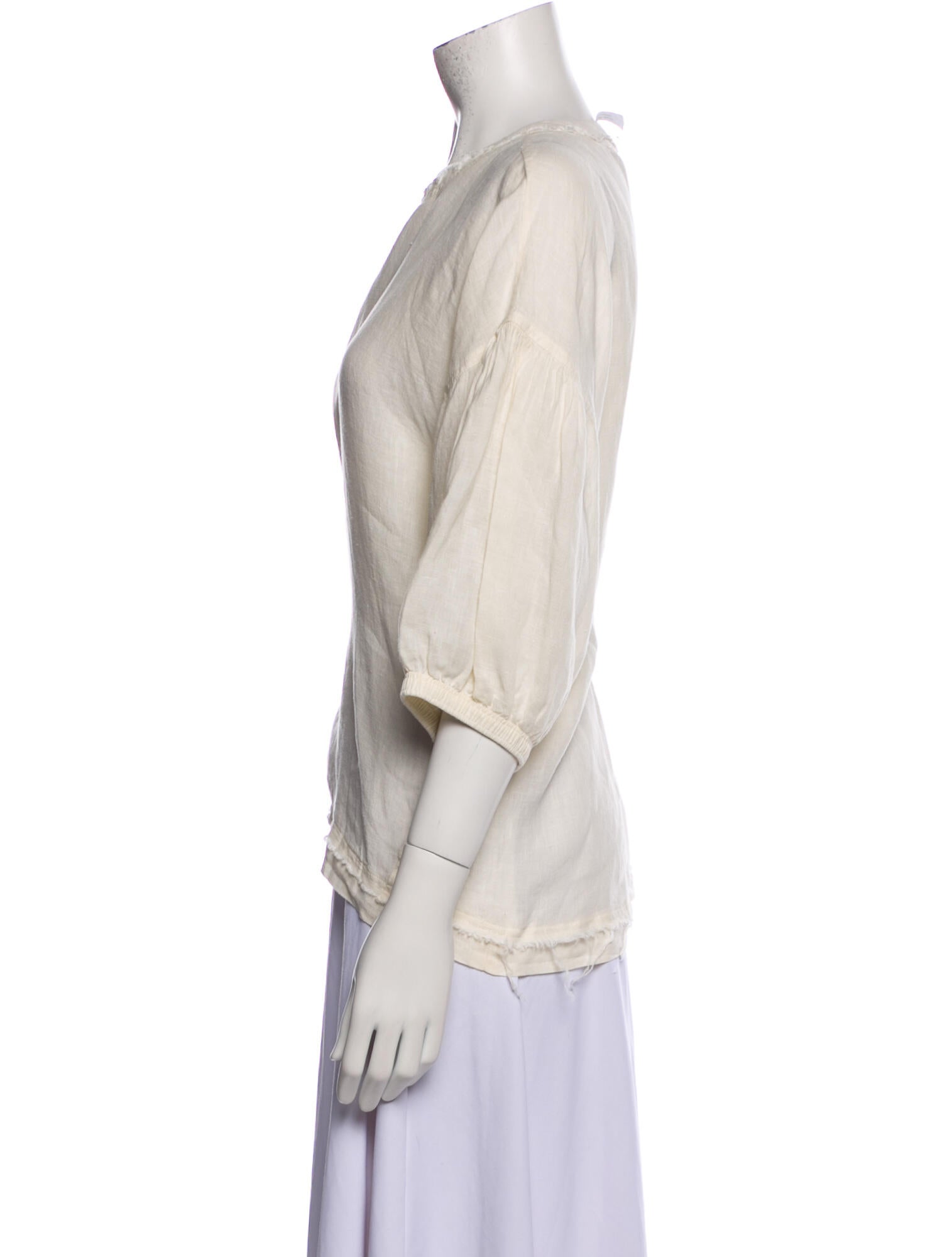 Apiece Apart Linen Bateau Neckline Sweatshirt