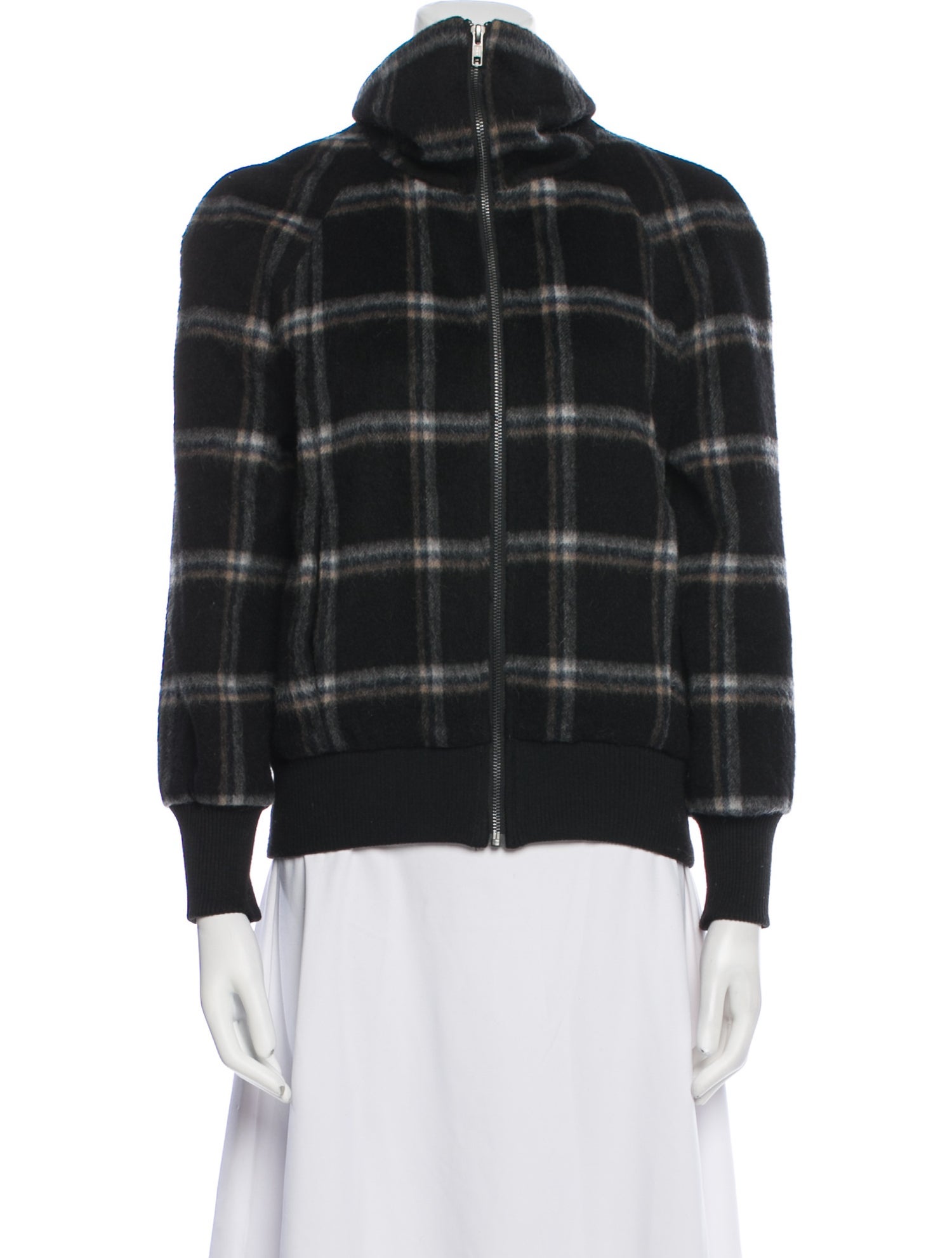 Apiece Apart Wool Plaid Print Jacket