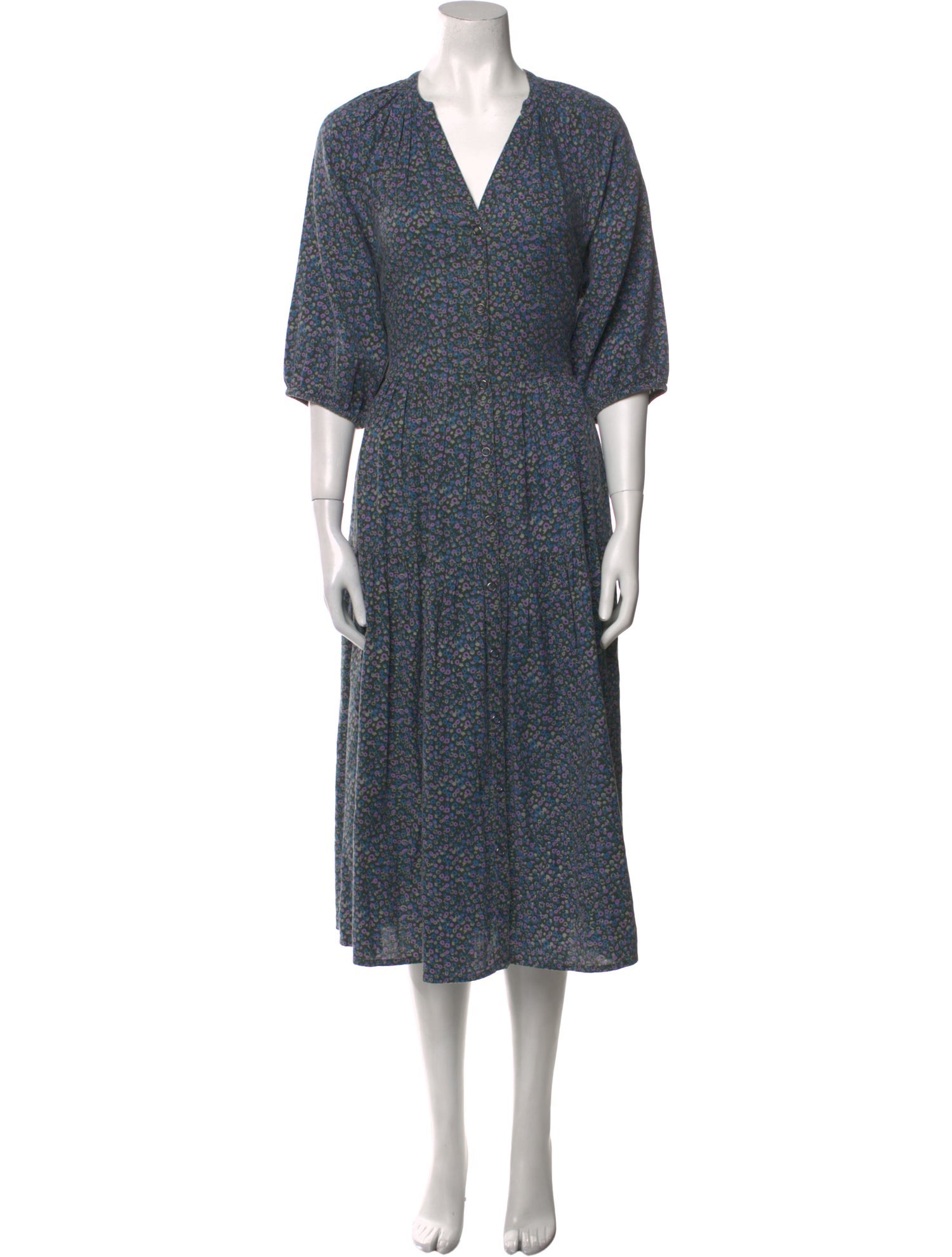 Apiece Apart Floral Print Long Dress