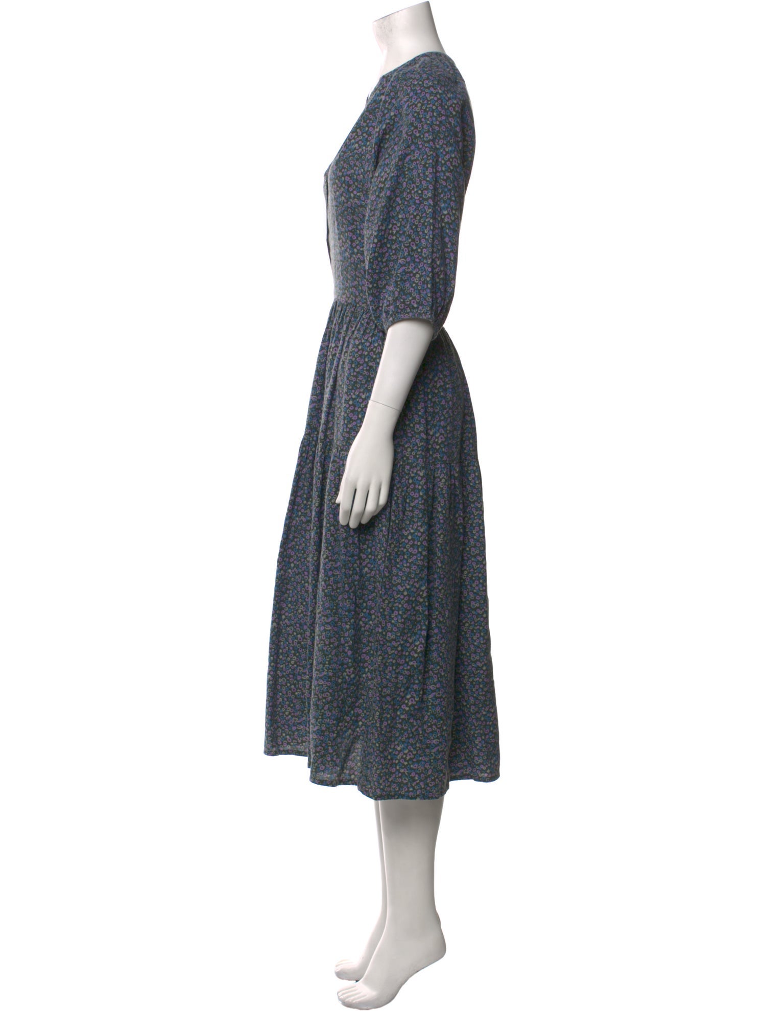 Apiece Apart Floral Print Long Dress