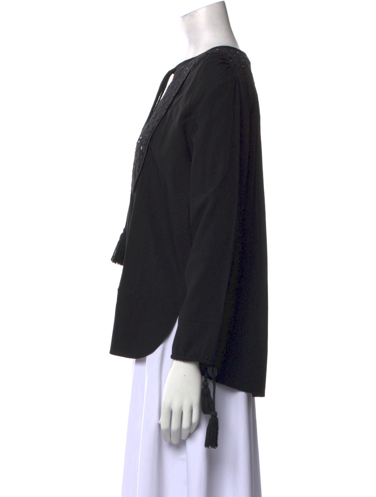 Apiece Apart Crew Neck Long Sleeve Blouse