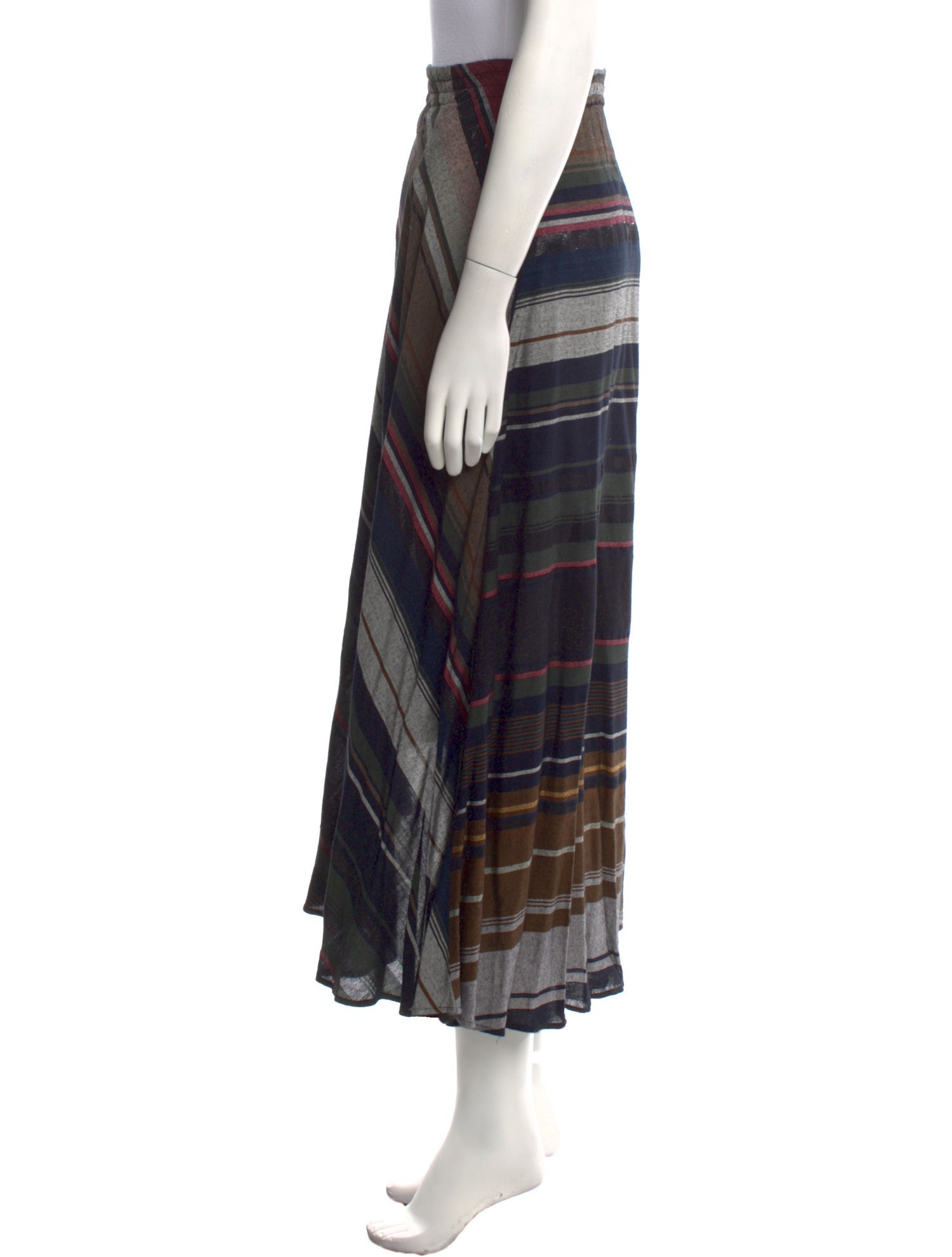 Apiece Apart Striped Midi Length Skirt