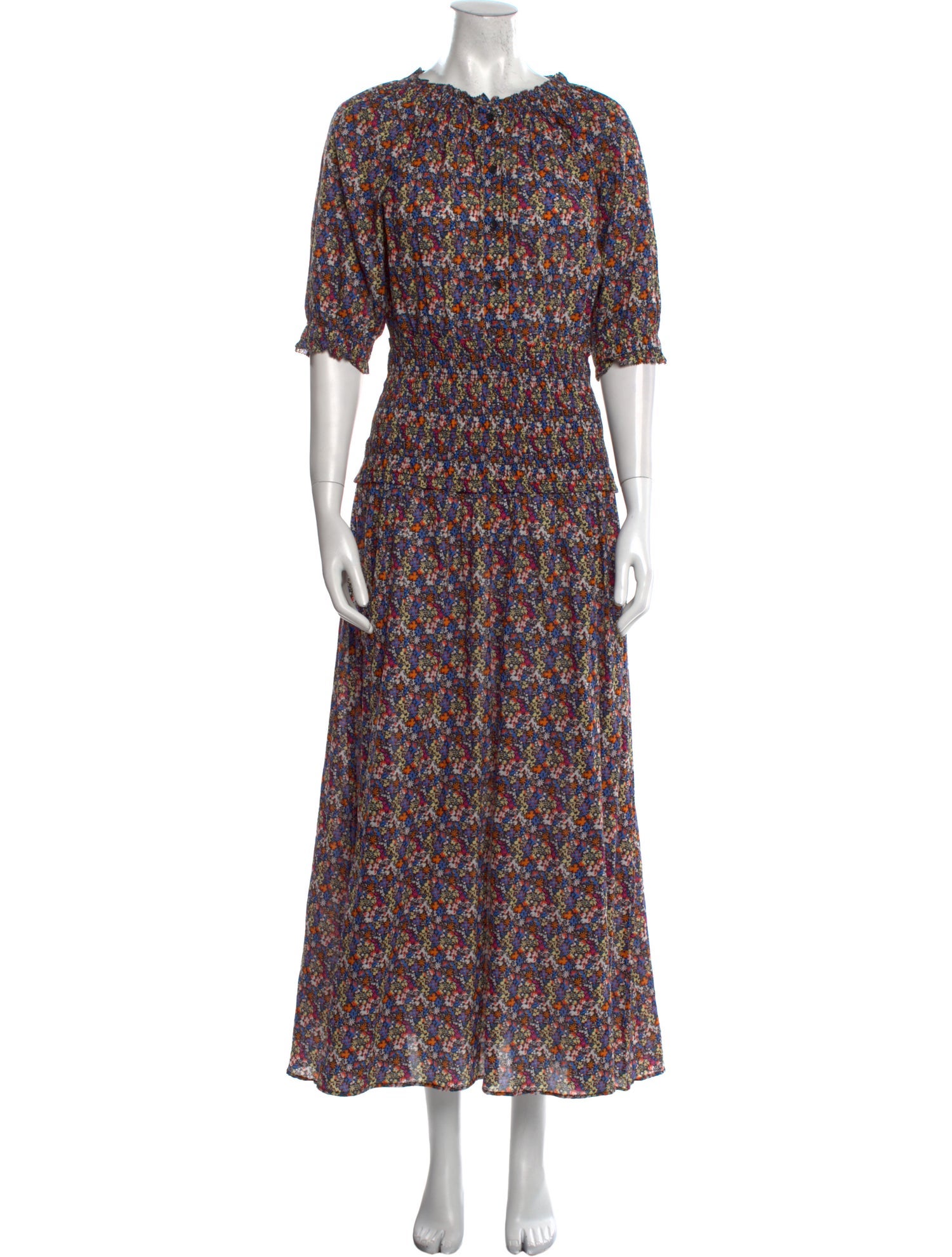 Apiece Apart Floral Print Long Dress