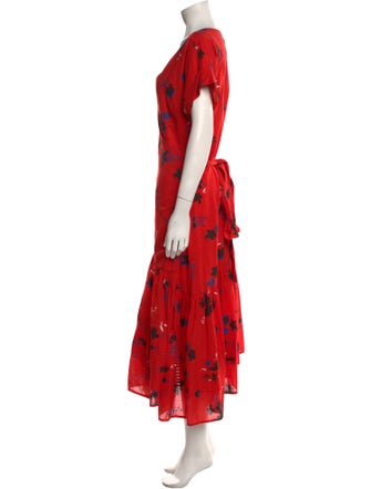 Apiece Apart Floral Print Long Dress