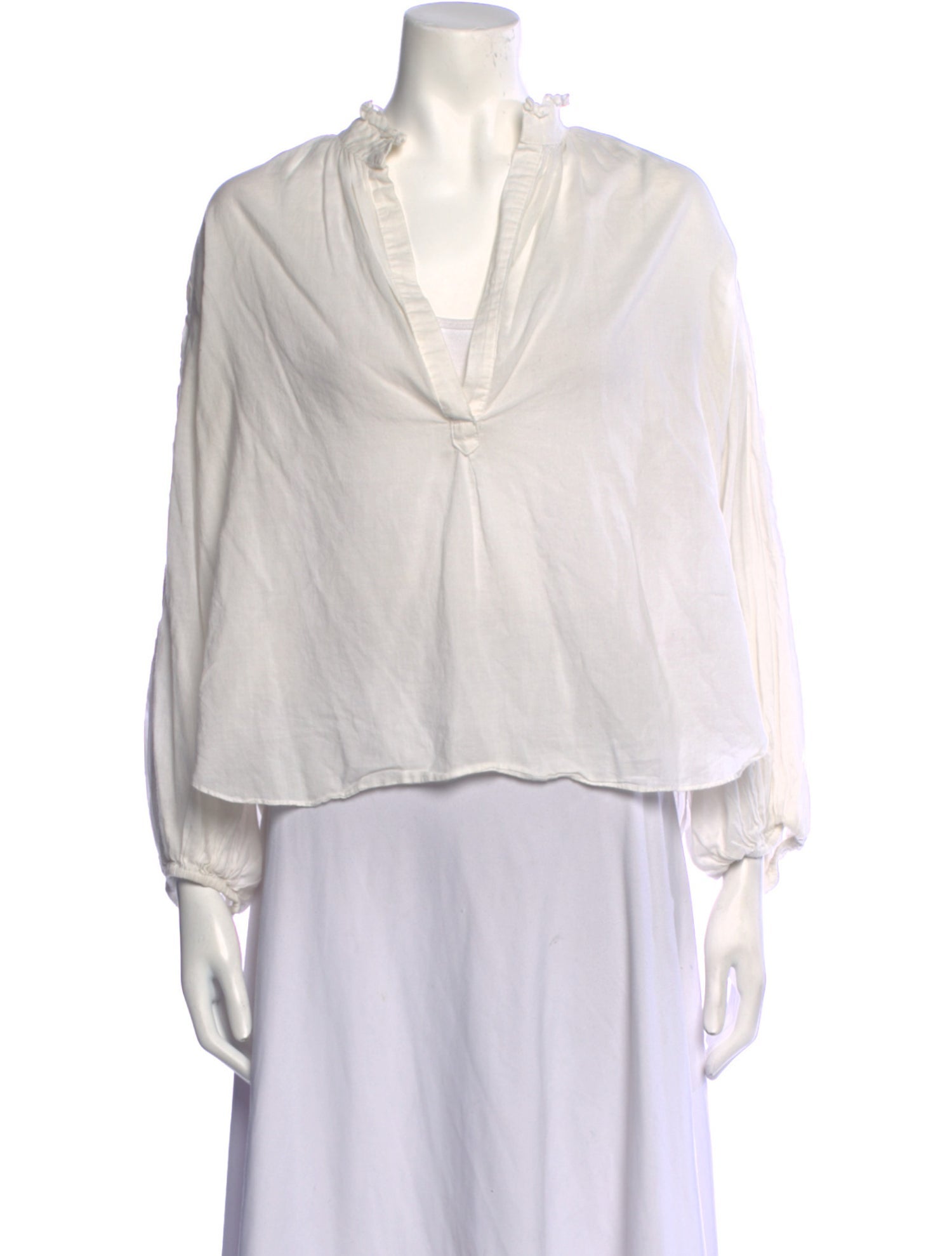 Apiece Apart V-Neck Long Sleeve Blouse