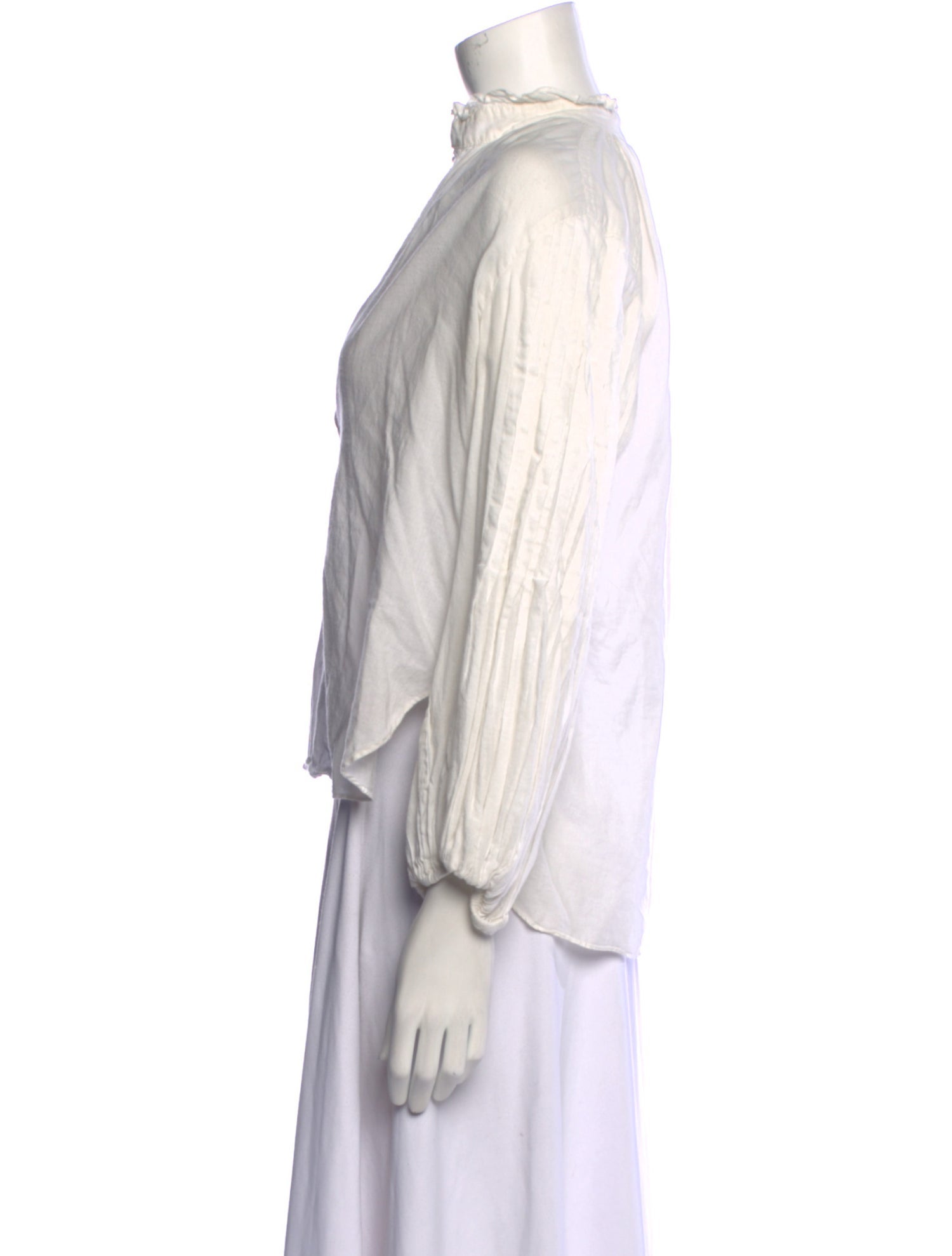 Apiece Apart V-Neck Long Sleeve Blouse