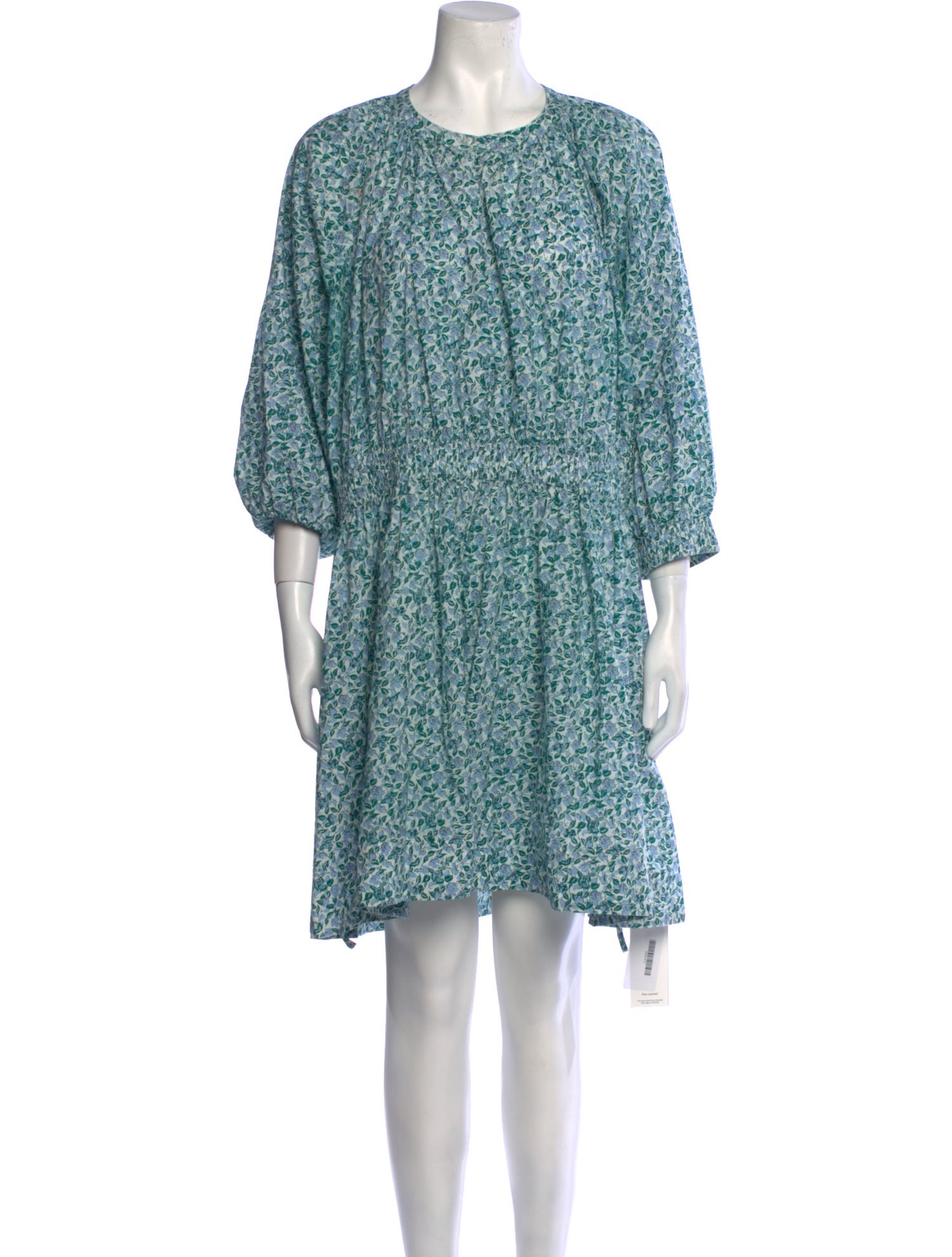 Apiece Apart Floral Print Knee-Length Dress