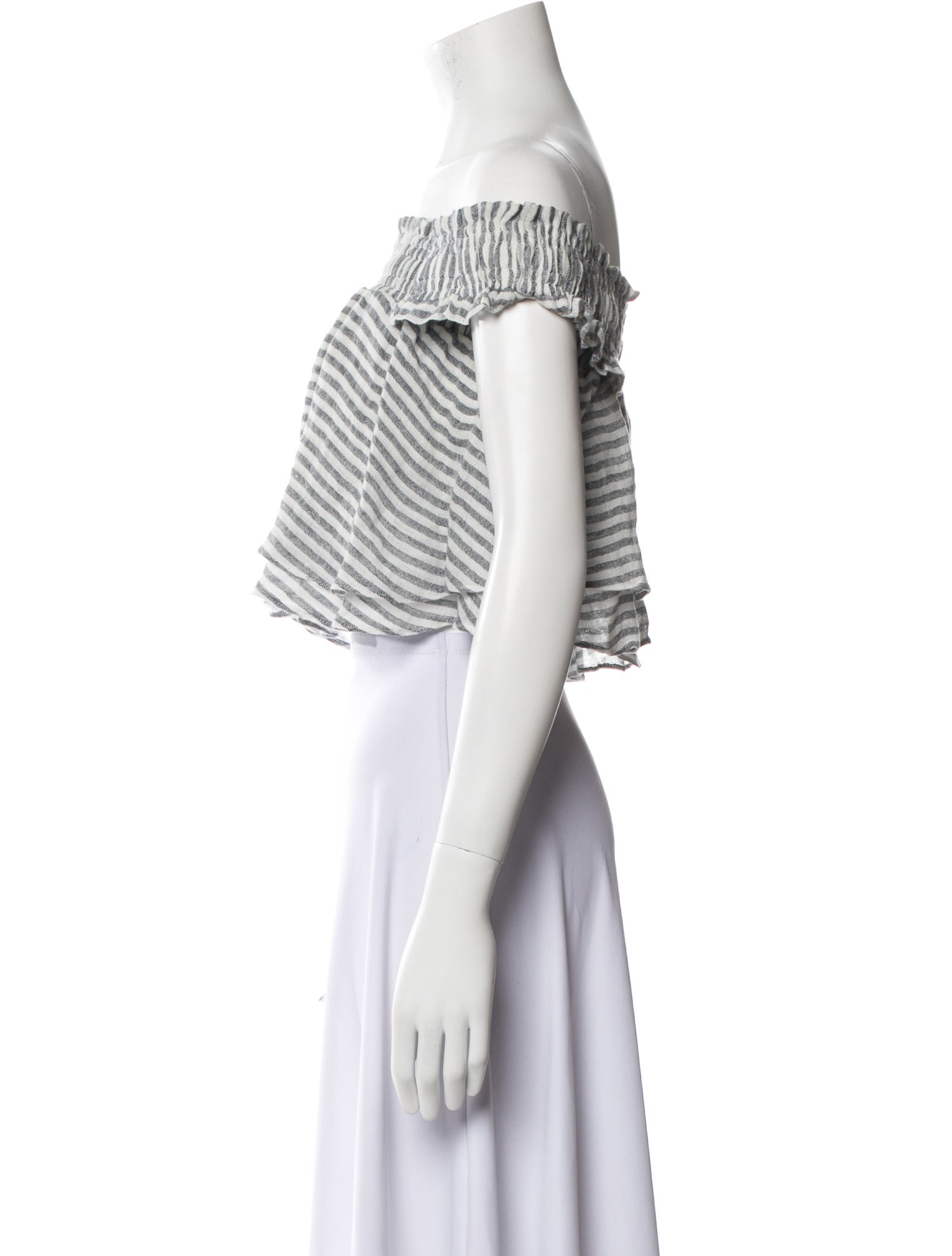 Apiece Apart Linen Striped Crop Top