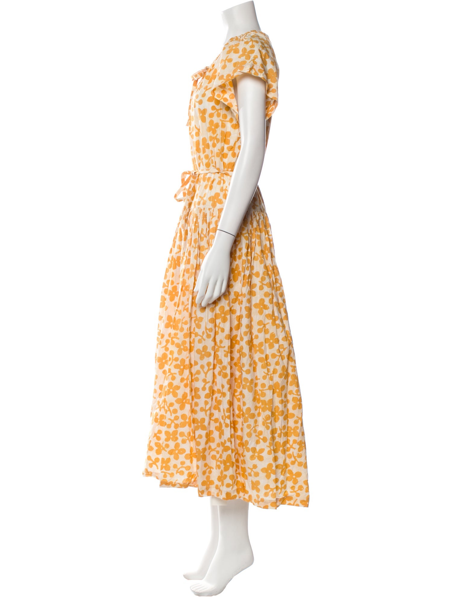 Apiece Apart Floral Print Long Dress