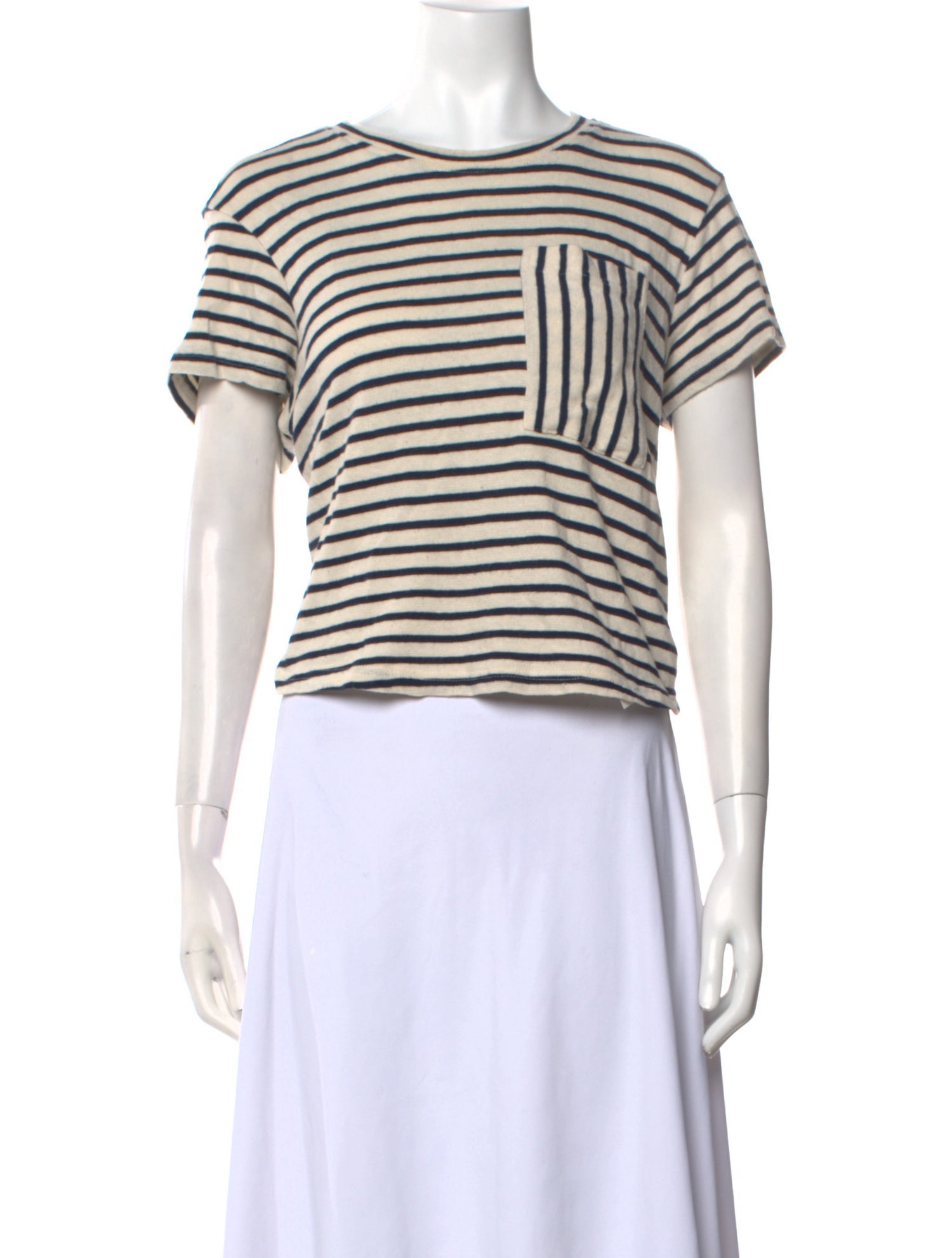 Apiece Apart Striped Crew Neck T-Shirt