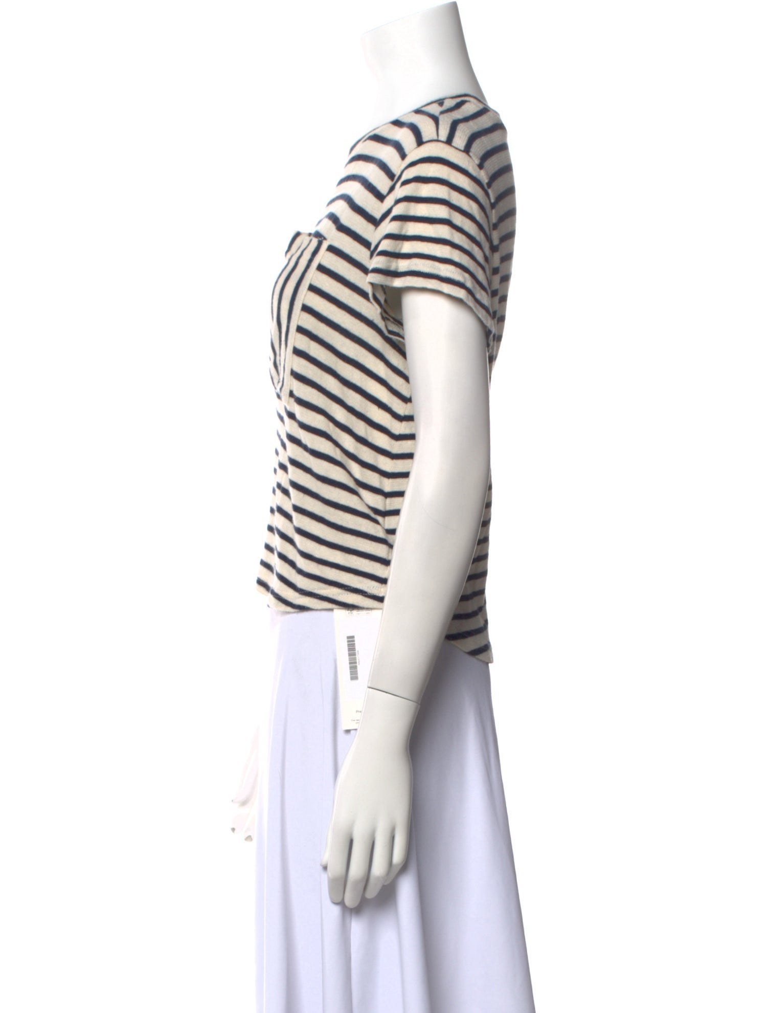 Apiece Apart Striped Crew Neck T-Shirt