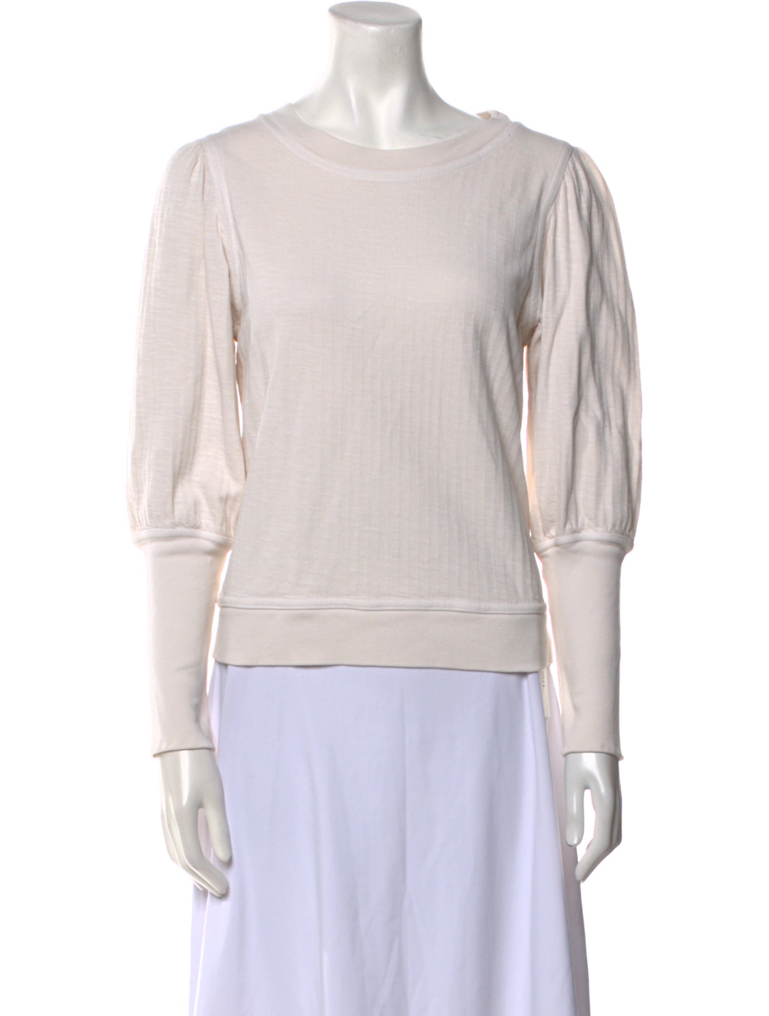 Apiece Apart Bateau Neckline Long Sleeve Sweatshirt
