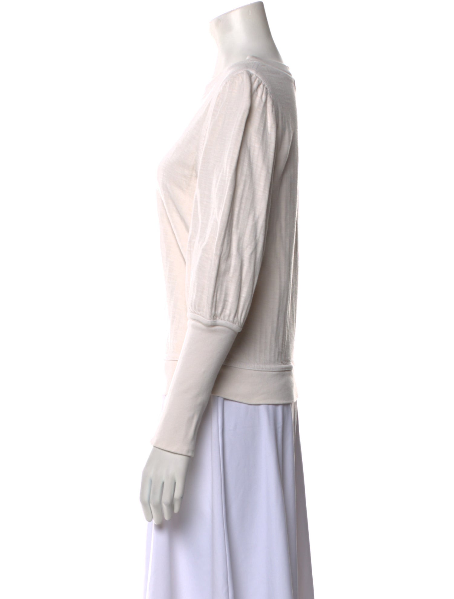 Apiece Apart Bateau Neckline Long Sleeve Sweatshirt