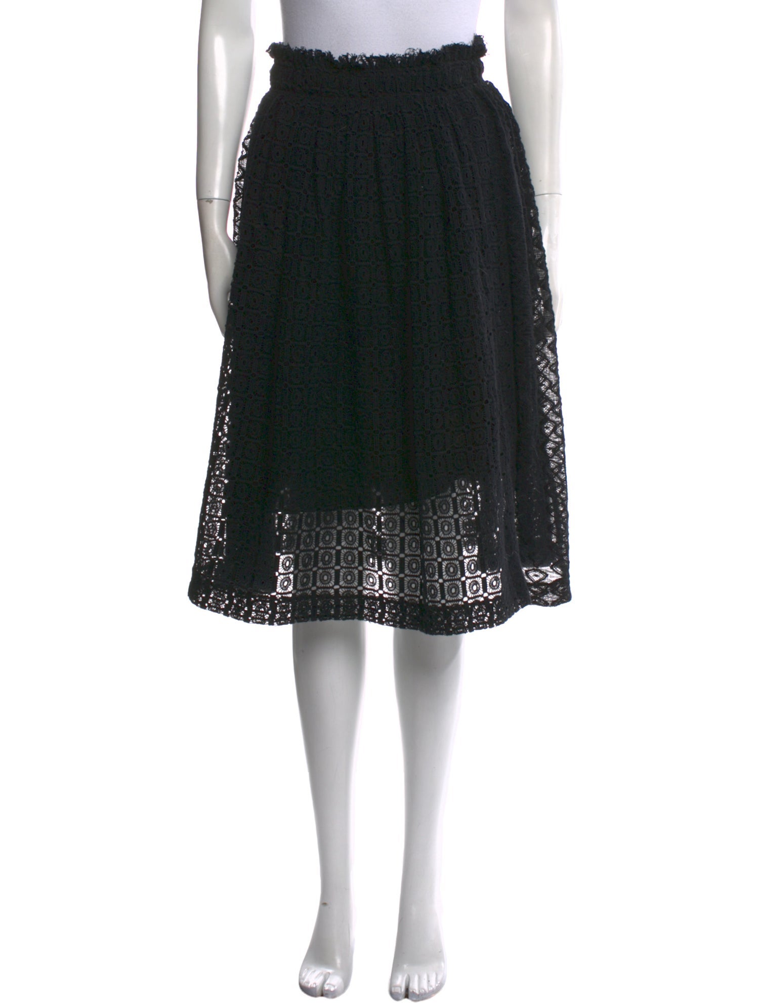 Apiece Apart Lace Pattern Knee-Length Skirt
