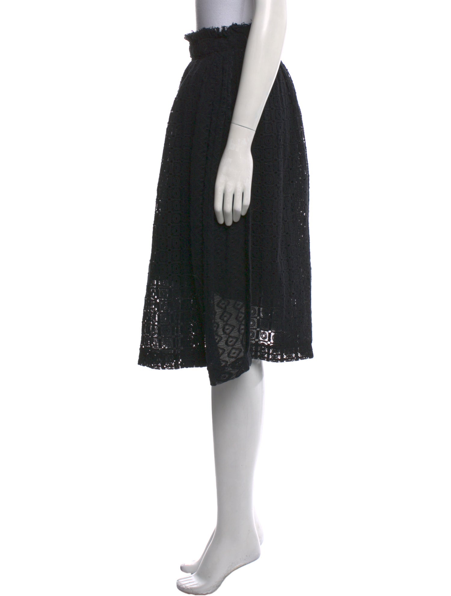 Apiece Apart Lace Pattern Knee-Length Skirt