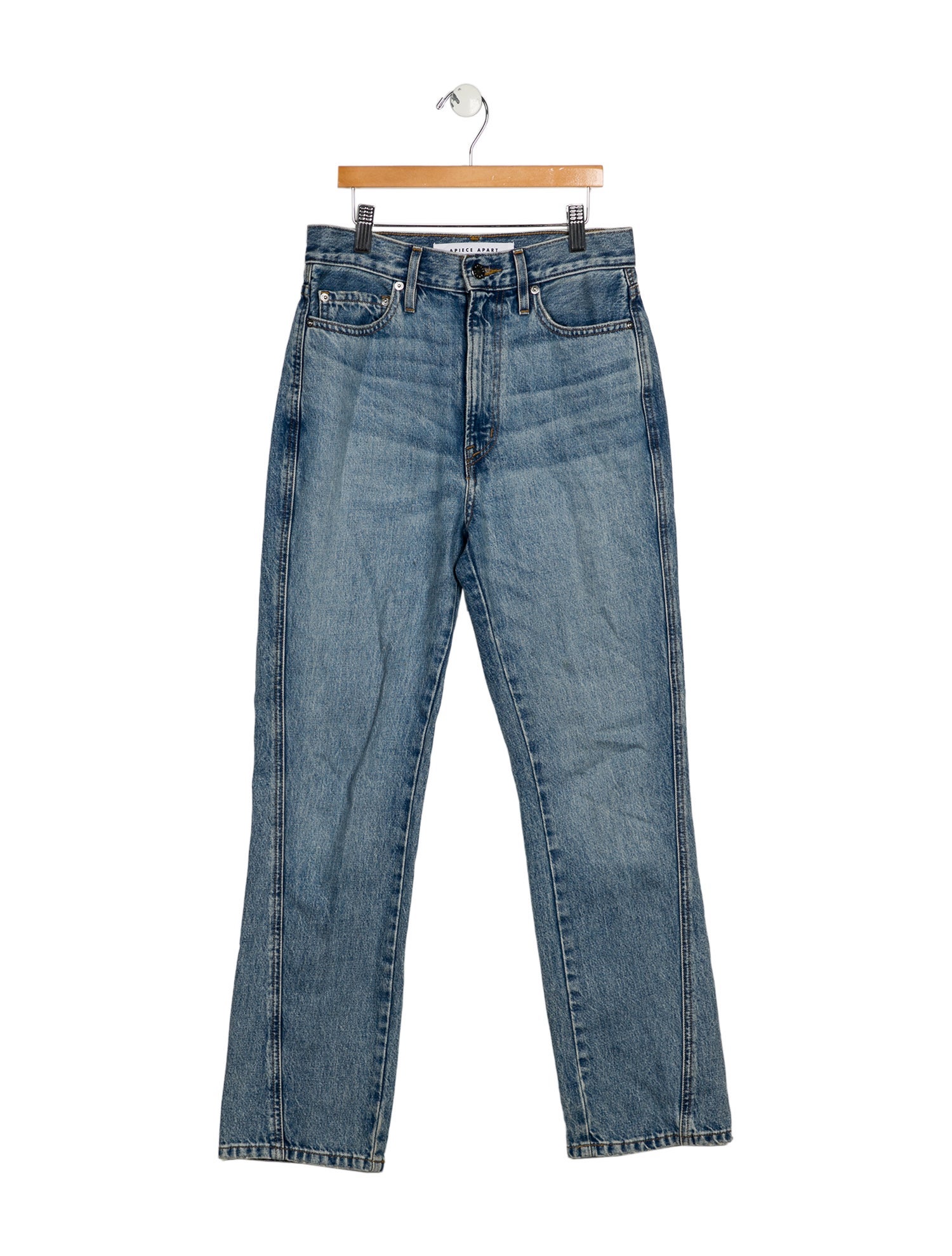 Apiece Apart Mid-Rise Straight Leg Jeans