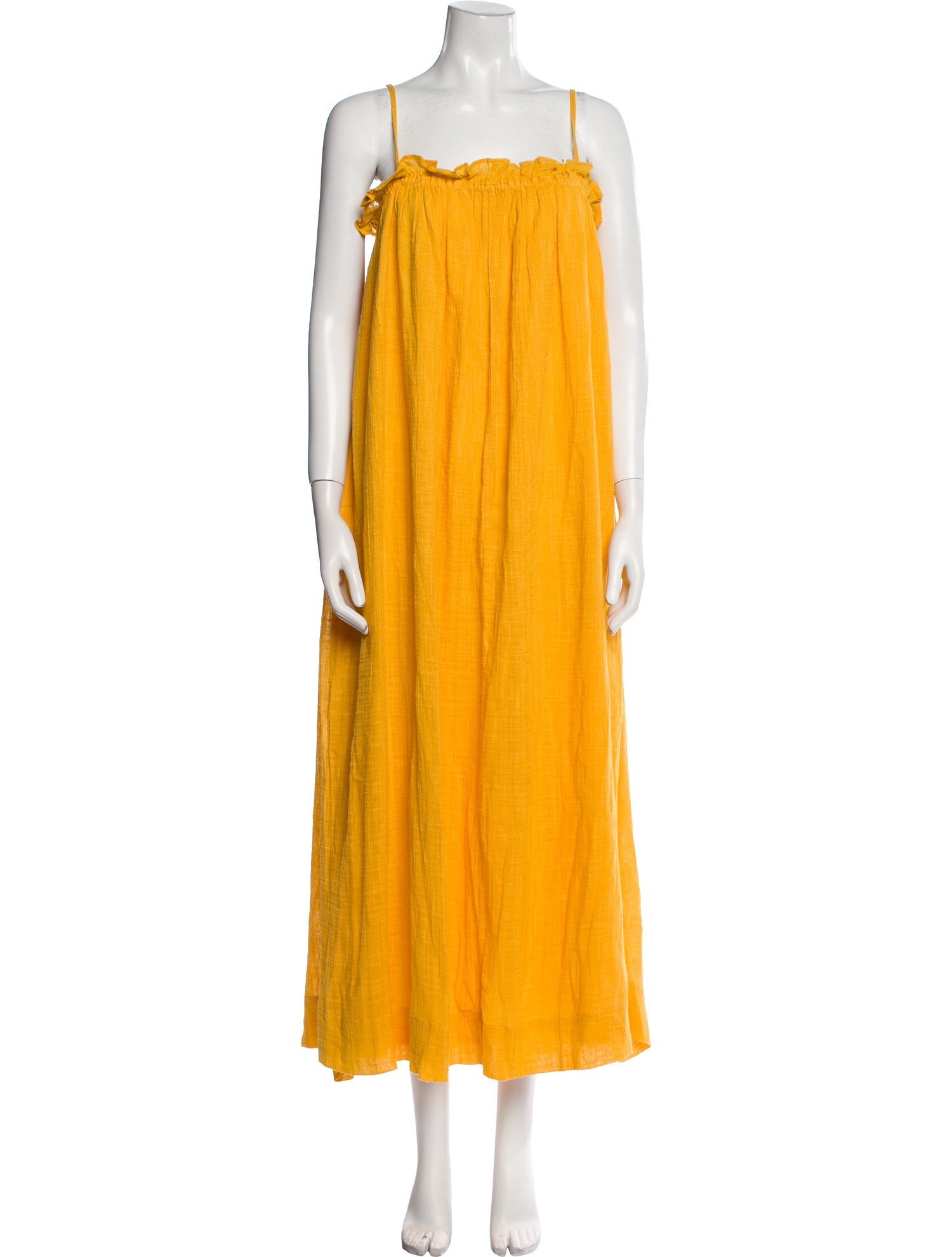 Apiece Apart Square Neckline Midi Length Dress