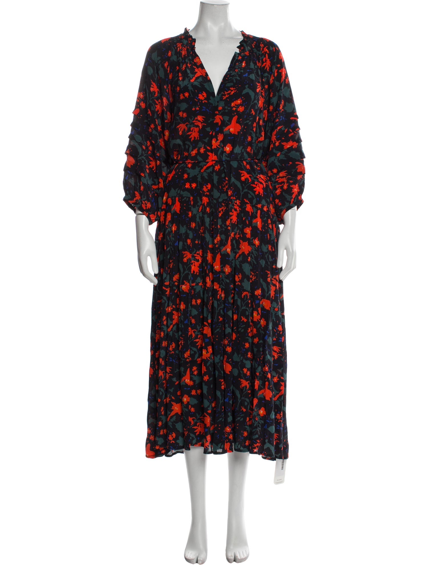 Apiece Apart Floral Print Long Dress