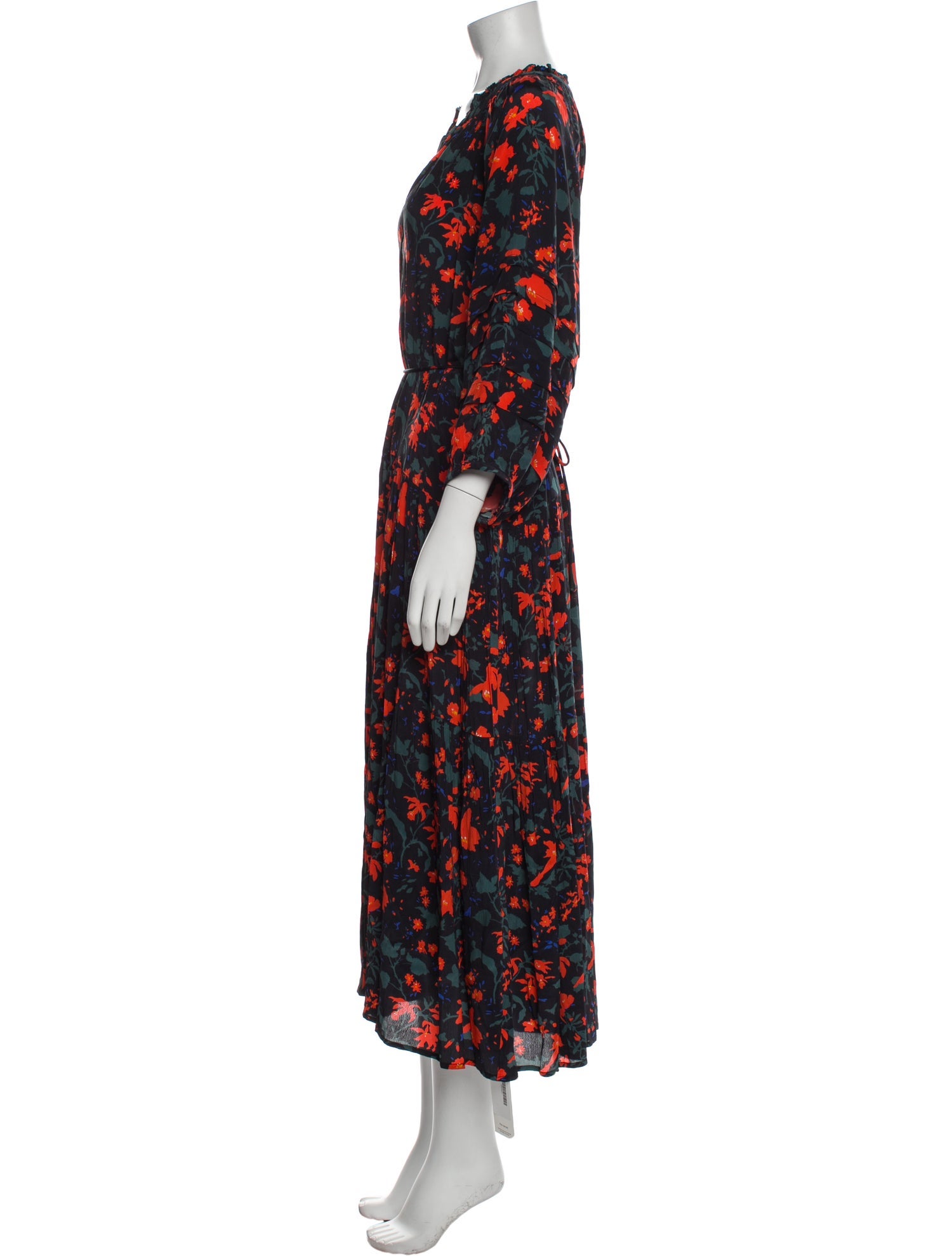 Apiece Apart Floral Print Long Dress