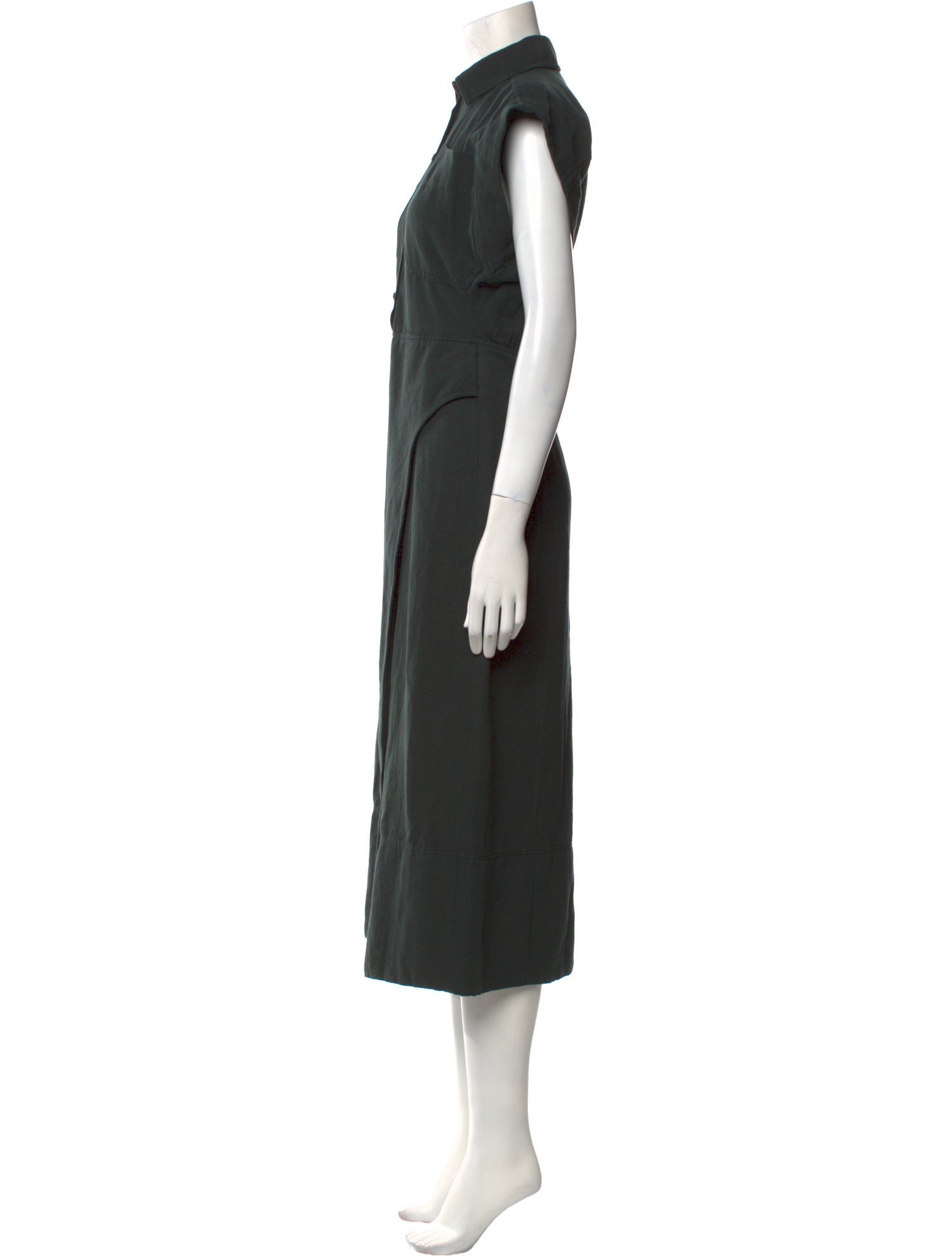 Apiece Apart Linen Midi Length Dress