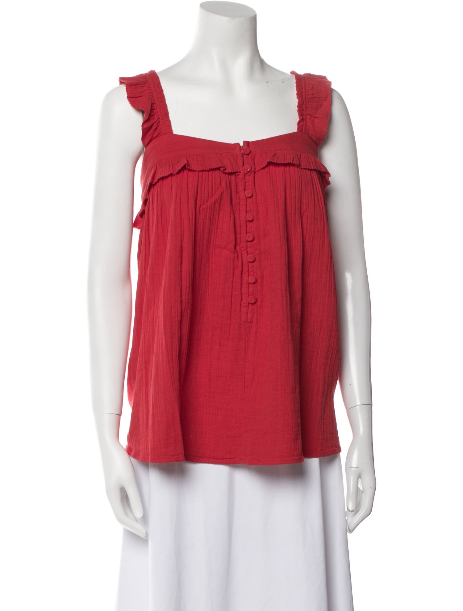 Apiece Apart Square Neckline Sleeveless Blouse