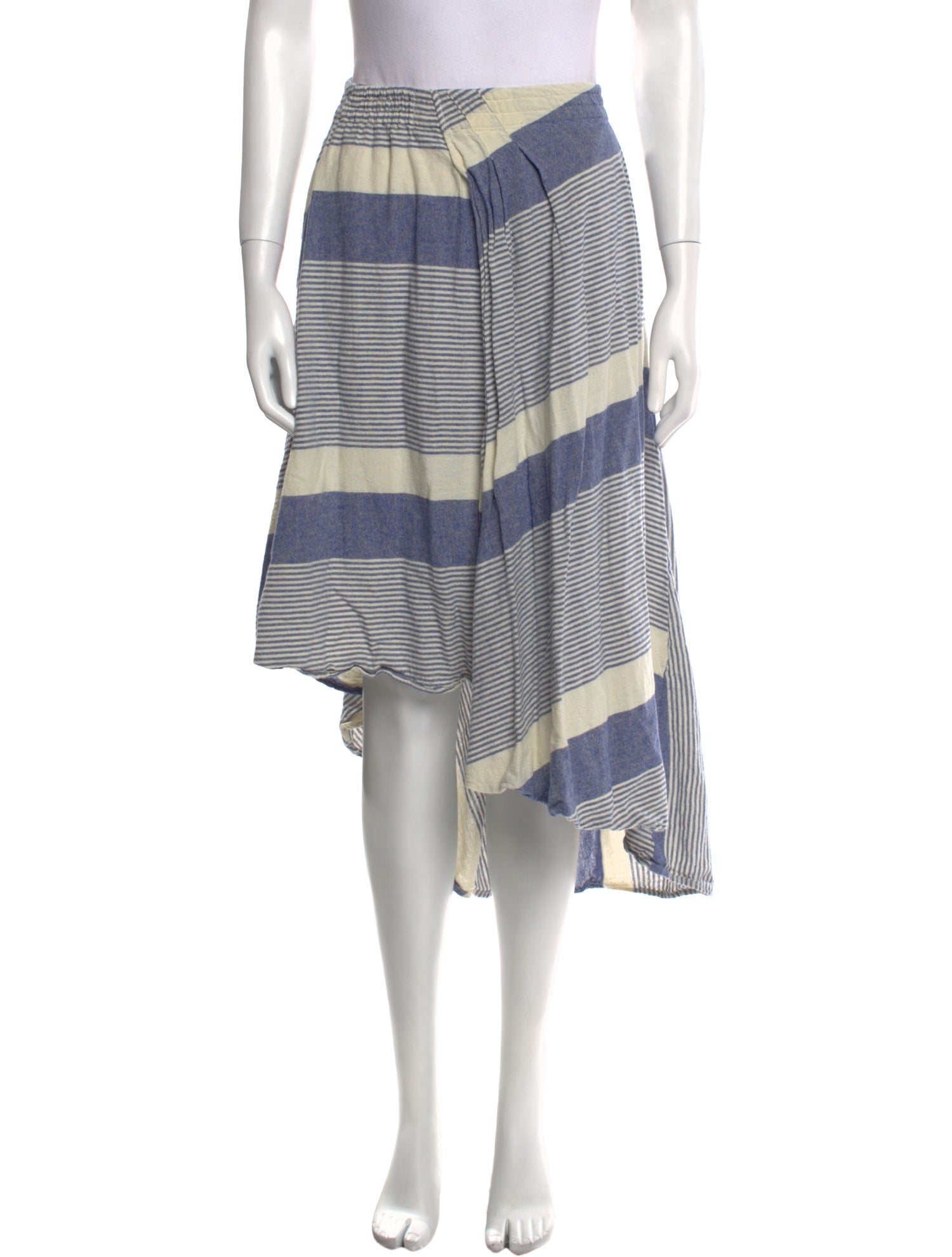 Apiece Apart Striped Midi Length Skirt