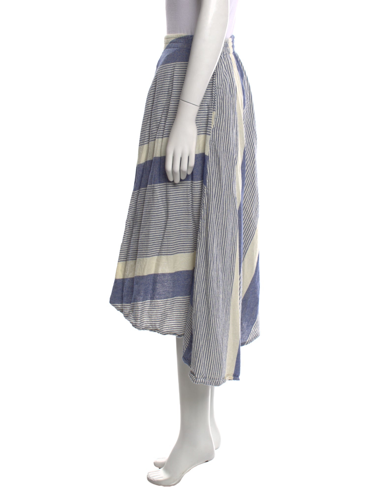 Apiece Apart Striped Midi Length Skirt