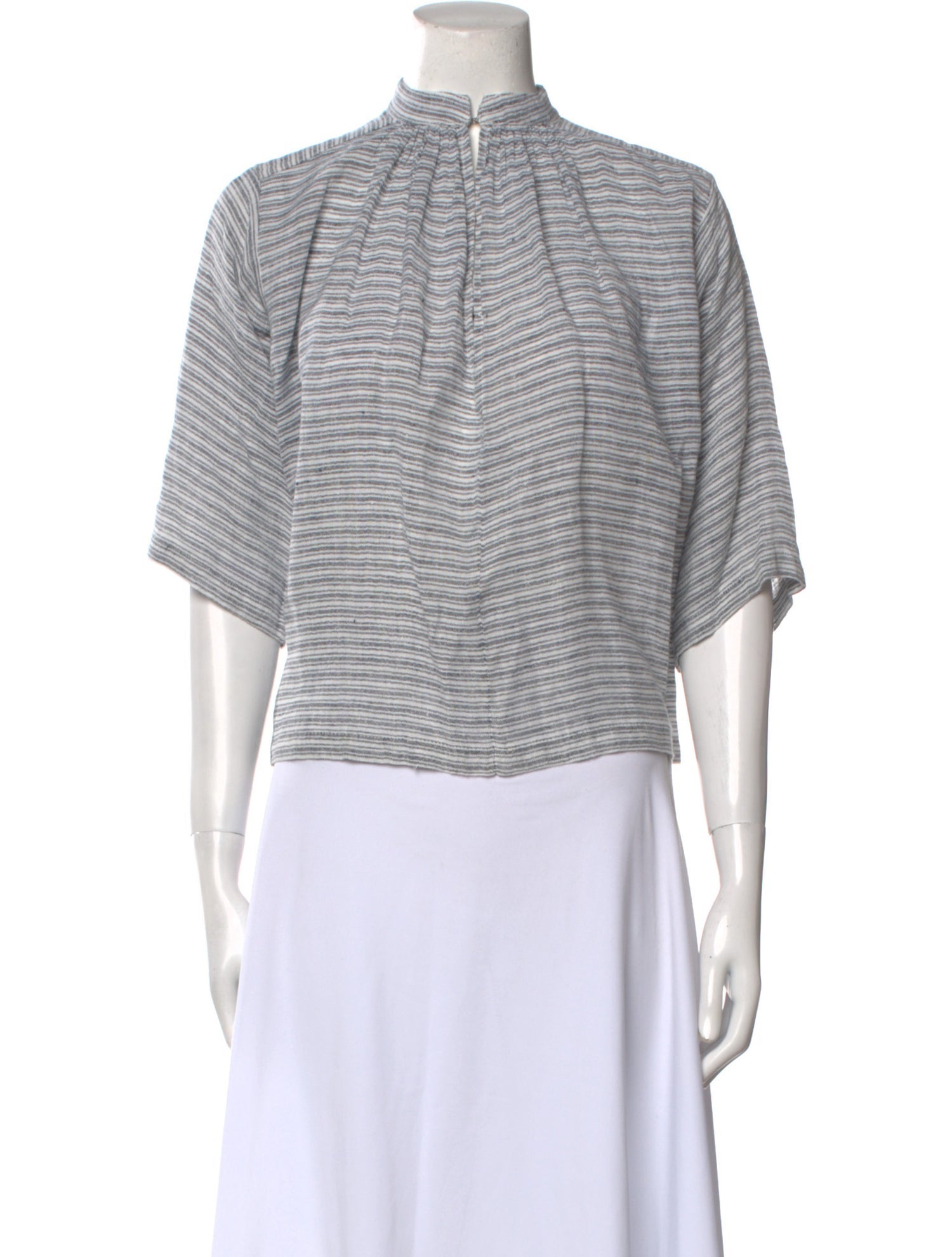 Apiece Apart Linen Striped Crop Top