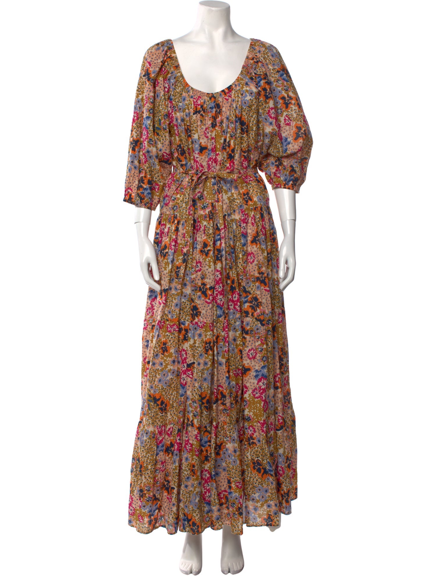 Apiece Apart Floral Print Long Dress