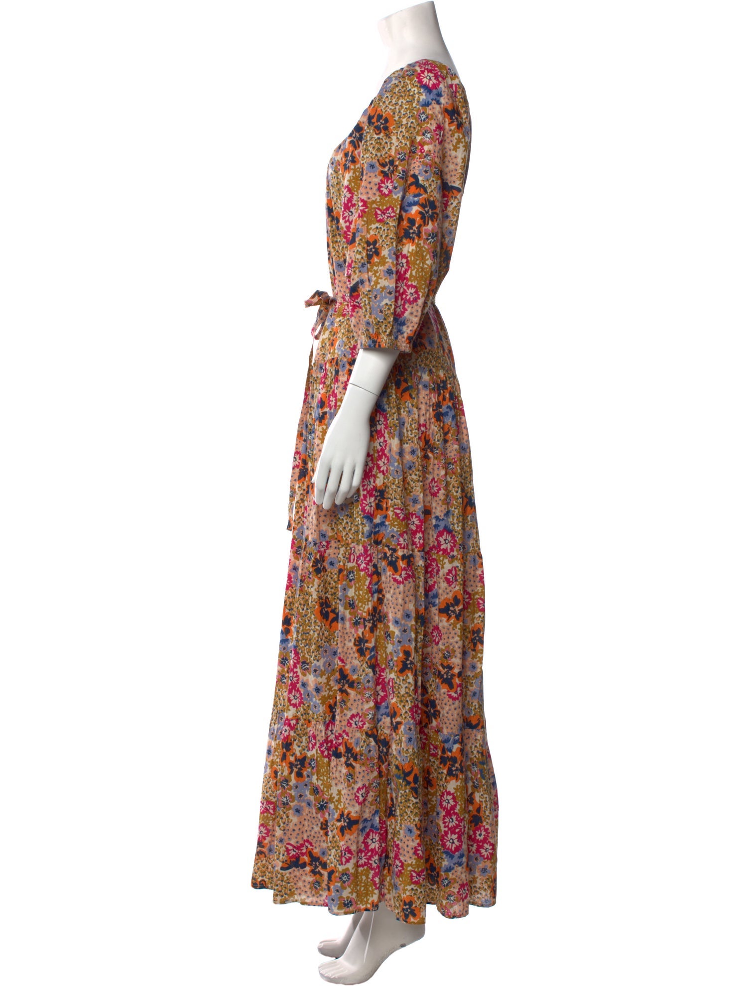 Apiece Apart Floral Print Long Dress