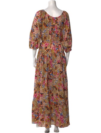 Apiece Apart Floral Print Long Dress
