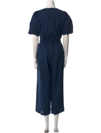 Apiece Apart Linen V-Neck Jumpsuit