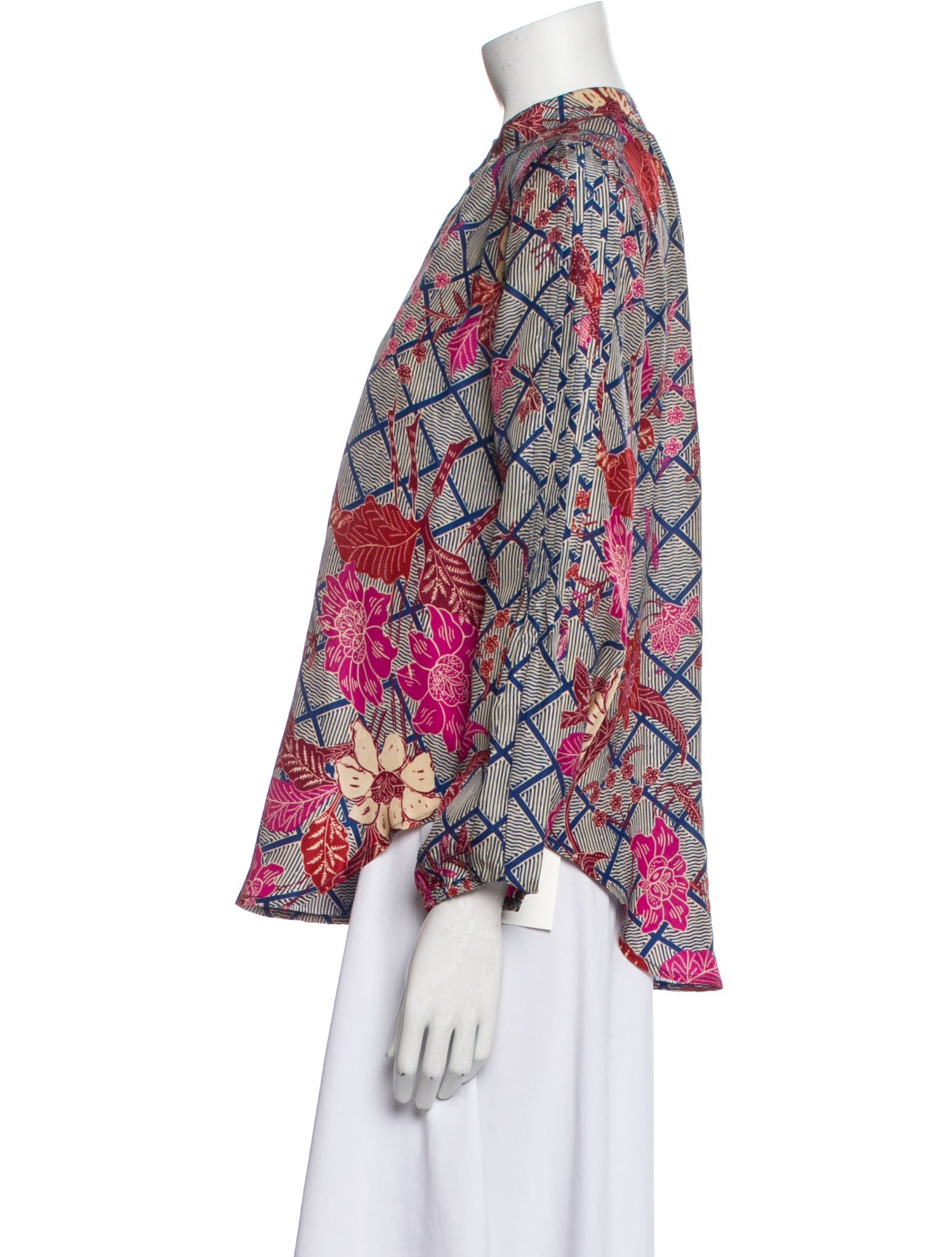 Apiece Apart Silk Printed Blouse