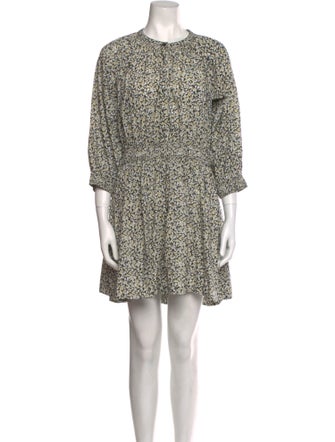 Apiece Apart Floral Print Knee-Length Dress