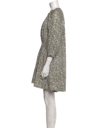 Apiece Apart Floral Print Knee-Length Dress
