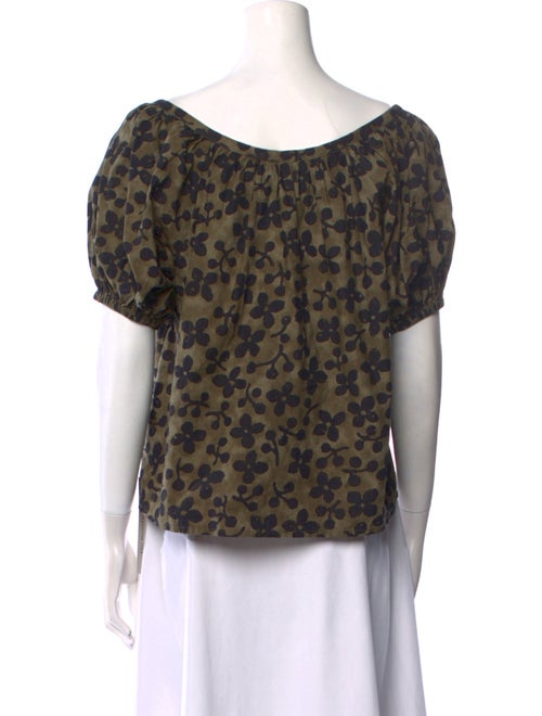Apiece Apart Animal Print Scoop Neck Blouse