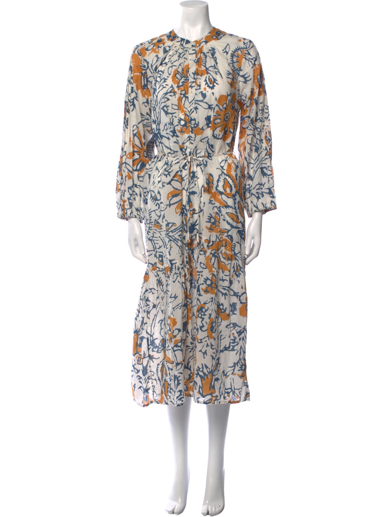 Apiece Apart Floral Print Long Dress