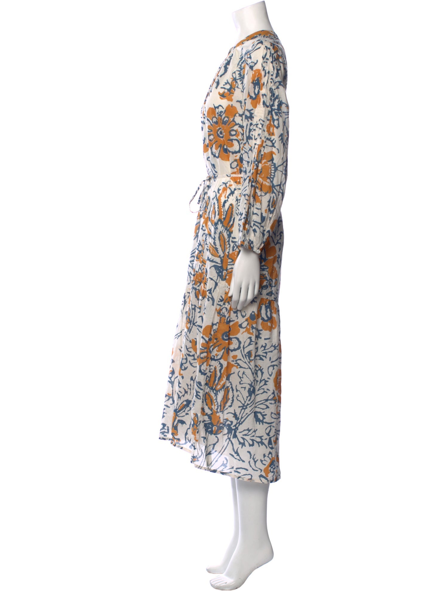 Apiece Apart Floral Print Long Dress
