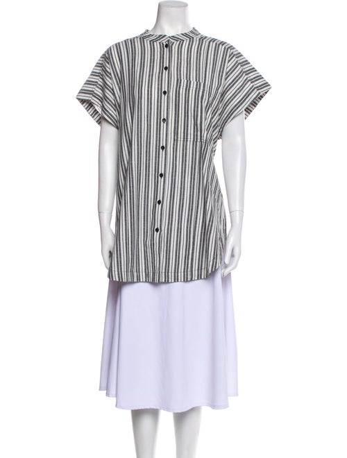 Apiece Apart Striped Mock Neck Tunic