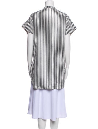 Apiece Apart Striped Mock Neck Tunic