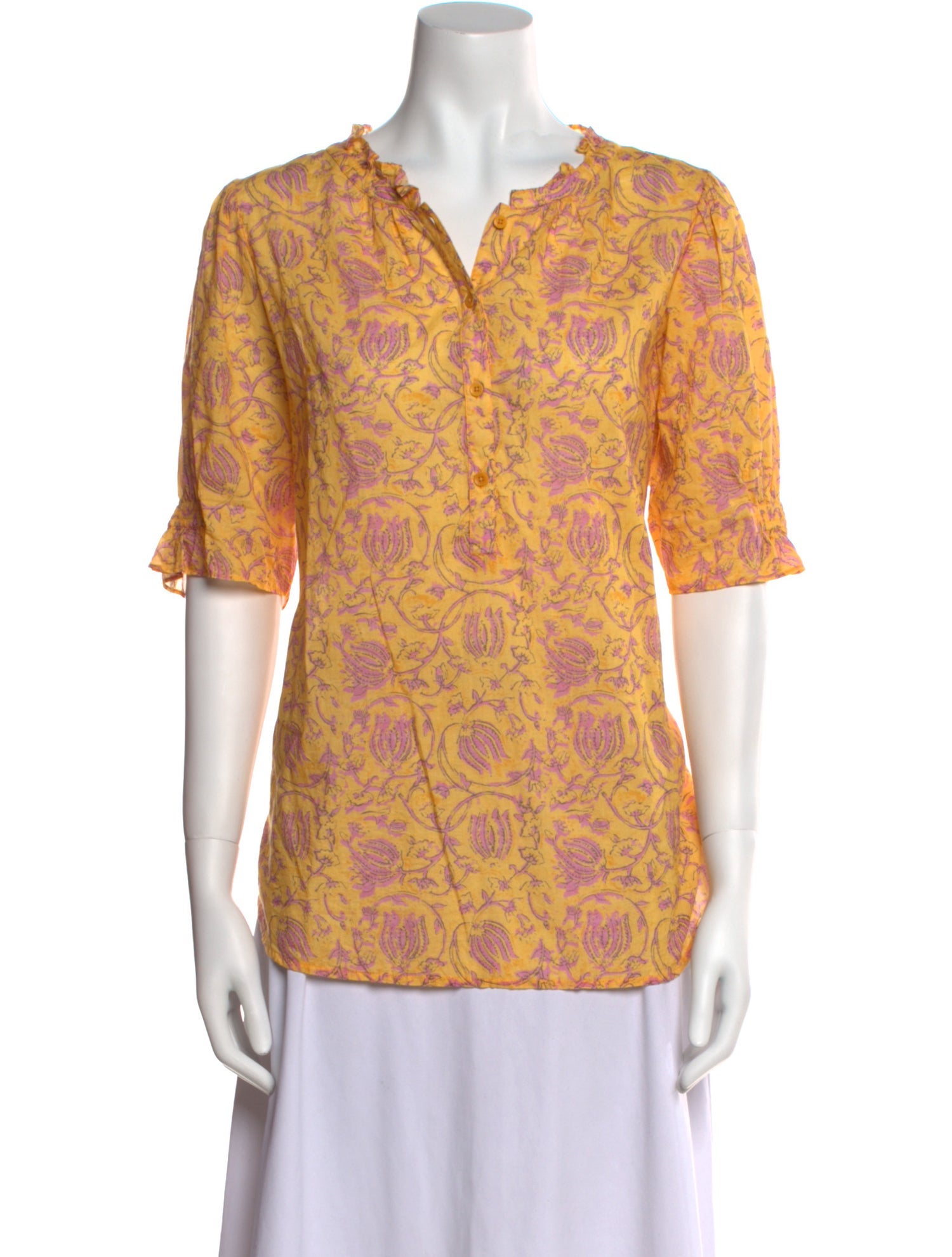 Apiece Apart Printed V-Neck Top