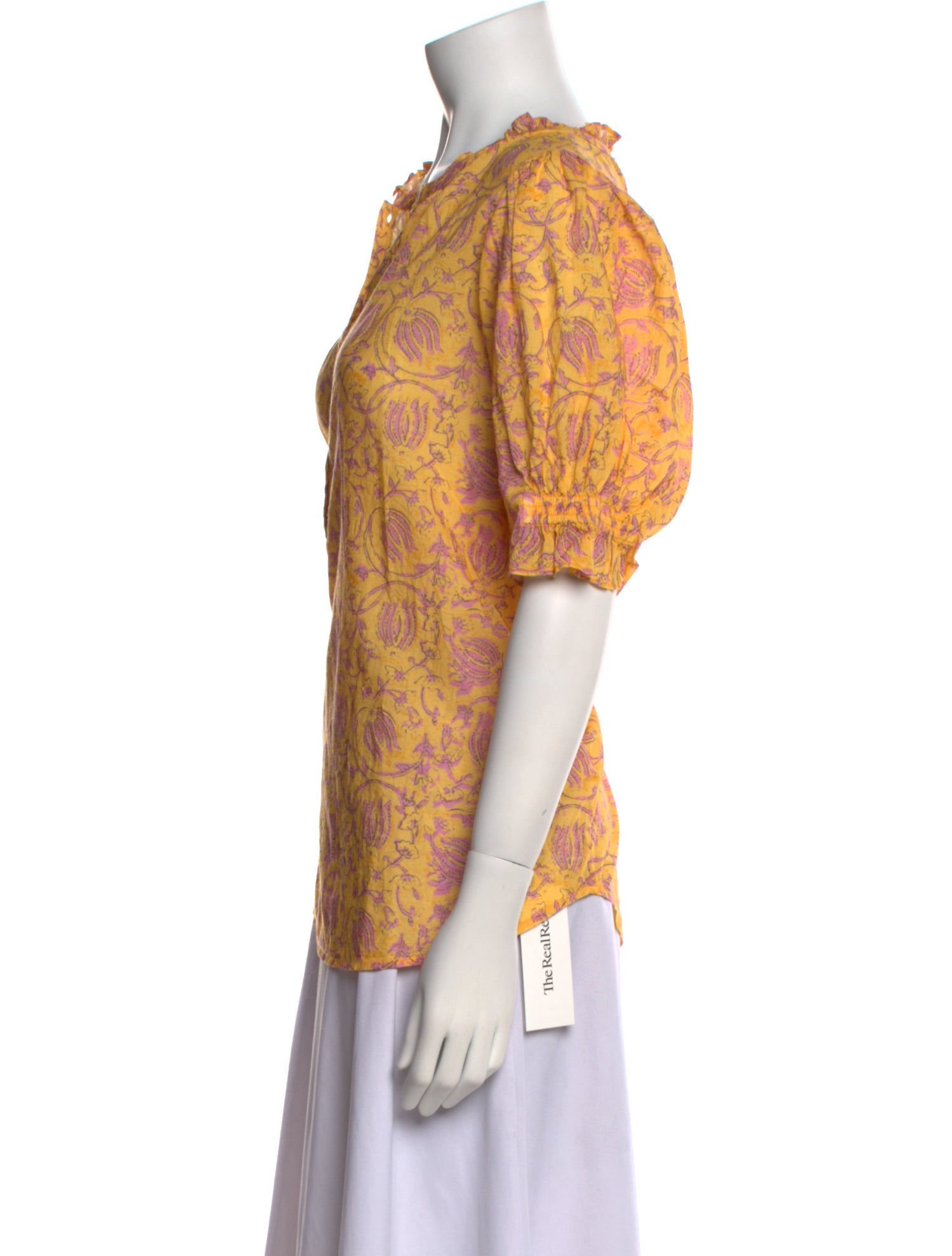 Apiece Apart Printed V-Neck Top