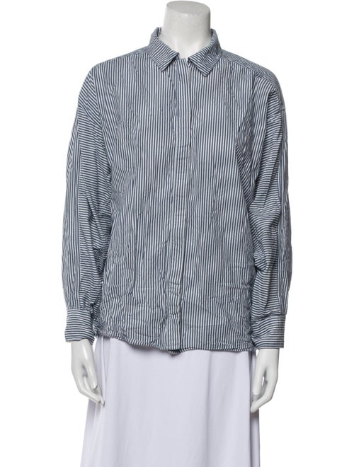 Apiece Apart Striped Long Sleeve Button-Up Top