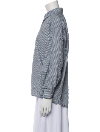 Apiece Apart Striped Long Sleeve Button-Up Top