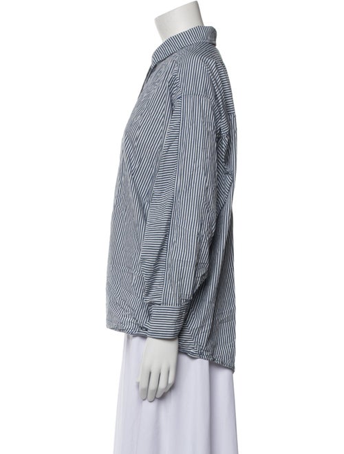 Apiece Apart Striped Long Sleeve Button-Up Top