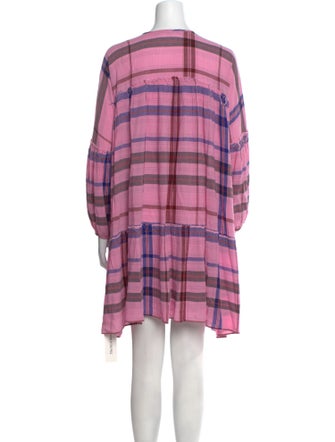 Apiece Apart Plaid Print Mini Dress