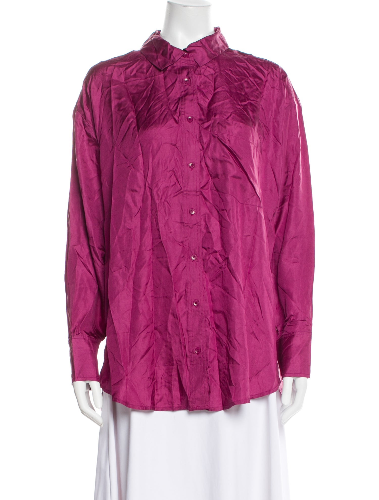 Apiece Apart Silk Long Sleeve Button-Up Top w/ Tags