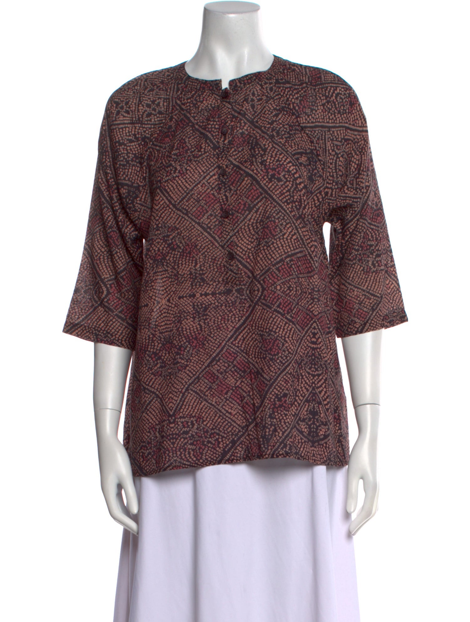 Apiece Apart Printed Crew Neck Blouse w/ Tags